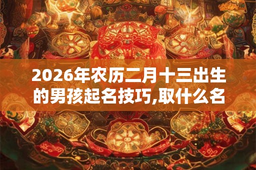 2026年农历二月十三出生的男孩起名技巧,取什么名字好