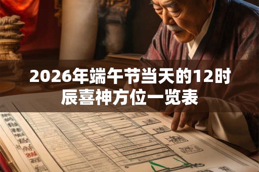 2026年端午节当天的12时辰喜神方位一览表