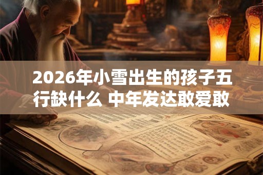 2026年小雪出生的孩子五行缺什么 中年发达敢爱敢恨