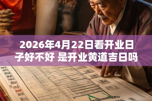 2026年4月22日看开业日子好不好 是开业黄道吉日吗