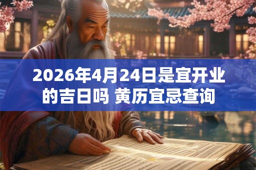 2026年4月24日是宜开业的吉日吗 黄历宜忌查询