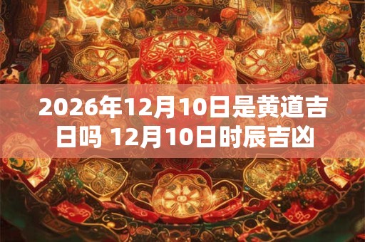2026年12月10日是黄道吉日吗 12月10日时辰吉凶 2026年12月10日是黄道吉日吗 12月10日时辰吉凶