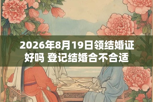 2026年8月19日领结婚证好吗 登记结婚合不合适