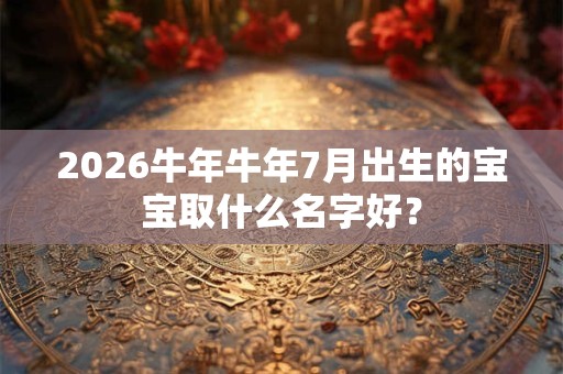 2026牛年牛年7月出生的宝宝取什么名字好？