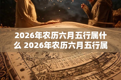 2026年农历六月五行属什么 2026年农历六月五行属什么命 2026年农历六月五行属什么 2026年农历六月五行属什么命