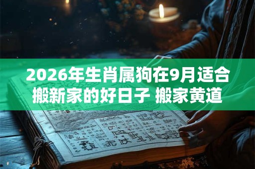 2026年生肖属狗在9月适合搬新家的好日子 搬家黄道吉日