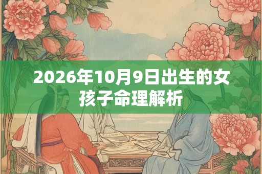 2026年10月9日出生的女孩子命理解析