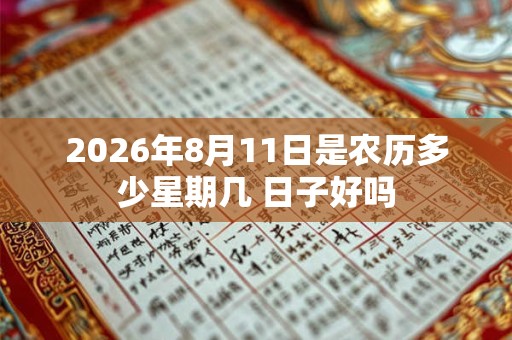 2026年8月11日是农历多少星期几 日子好吗 2026年8月11日是农历多少星期几 日子好吗