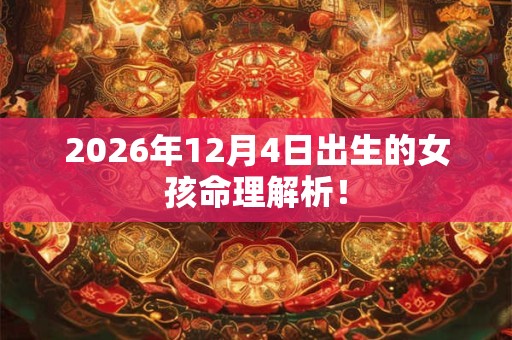 2026年12月4日出生的女孩命理解析! 2026年12月4日出生的女孩命理解析!