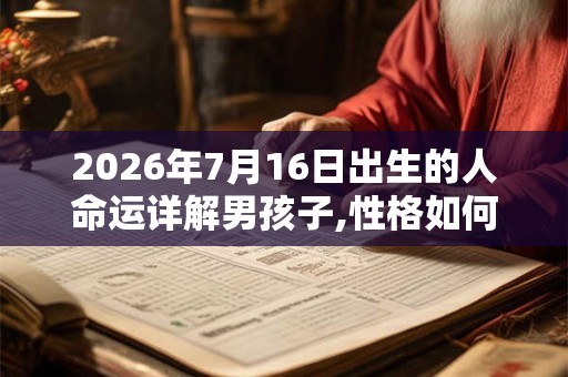 2026年7月16日出生的人命运详解男孩子,性格如何 2026年7月16日出生的人命运详解男孩子,性格如何