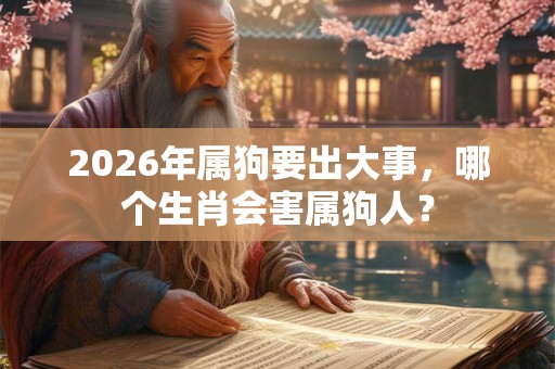2026年属狗要出大事，哪个生肖会害属狗人？