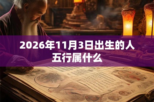 2026年11月3日出生的人五行属什么