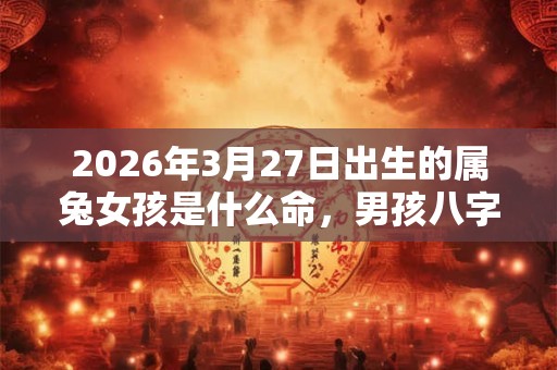 2026年3月27日出生的属兔女孩是什么命，男孩八字命运分析