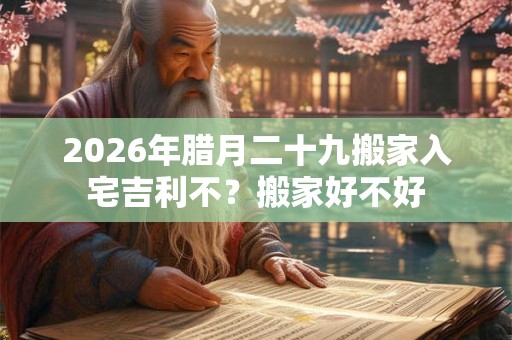 2026年腊月二十九搬家入宅吉利不?搬家好不好 2026年腊月二十九搬家入宅吉利不?搬家好不好