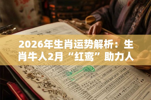 2026年生肖运势解析:生肖牛人2月“红鸾”助力人缘旺盛 2026年生肖运势解析:生肖牛人2月“红鸾”助力人缘旺盛