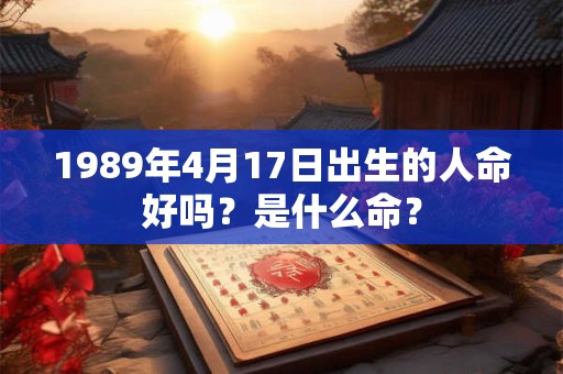 1989年4月17日出生的人命好吗？是什么命？