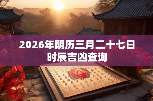 2026年阴历三月二十七日时辰吉凶查询