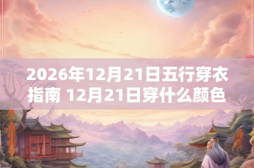 2026年12月21日五行穿衣指南 12月21日穿什么颜色的衣服
