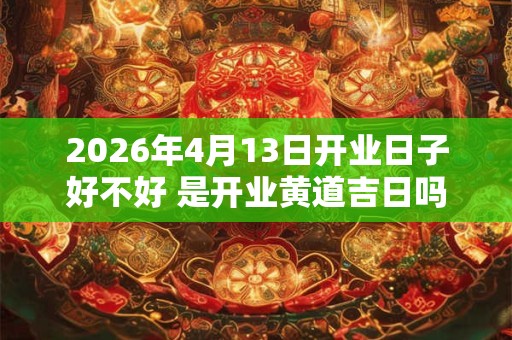 2026年4月13日开业日子好不好 是开业黄道吉日吗 2026年4月13日开业日子好不好 是开业黄道吉日吗