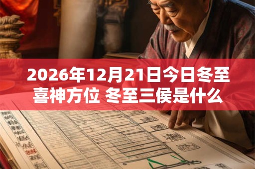 2026年12月21日今日冬至喜神方位 冬至三侯是什么