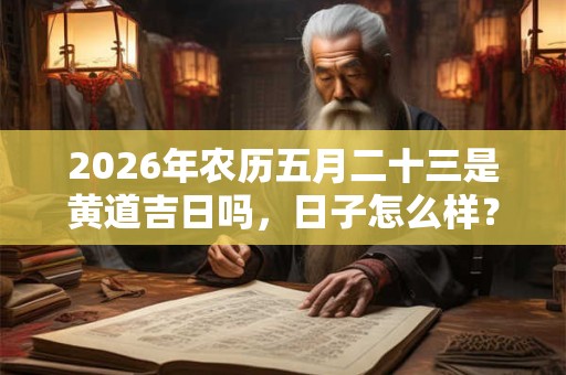 2026年农历五月二十三是黄道吉日吗，日子怎么样？