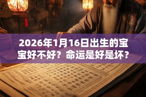 2026年1月16日出生的宝宝好不好?命运是好是坏? 2026年1月16日出生的宝宝好不好?命运是好是坏?