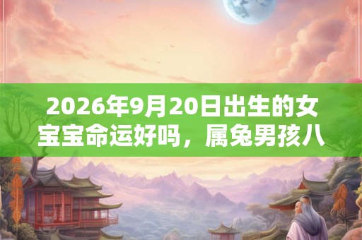2026年9月20日出生的女宝宝命运好吗,属兔男孩八字命运查询 2026年9月20日出生的女宝宝命运好吗,属兔男孩八字命运查询