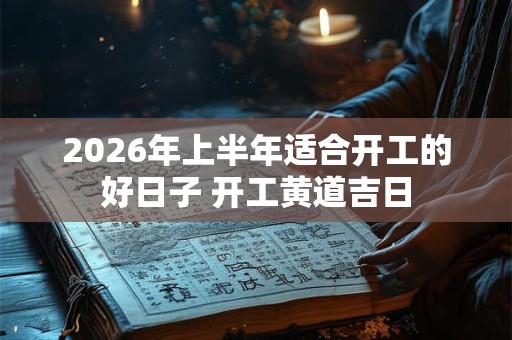 2026年上半年适合开工的好日子 开工黄道吉日 2026年上半年适合开工的好日子 开工黄道吉日