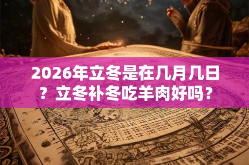 2026年立冬是在几月几日？立冬补冬吃羊肉好吗？