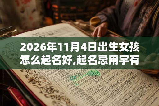 2026年11月4日出生女孩怎么起名好,起名忌用字有哪些