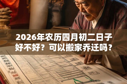 2026年农历四月初二日子好不好？可以搬家乔迁吗？