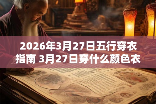 2026年3月27日五行穿衣指南 3月27日穿什么颜色衣服