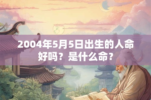2004年5月5日出生的人命好吗？是什么命？
