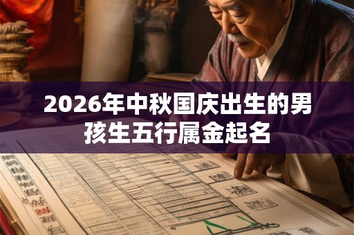 2026年中秋国庆出生的男孩生五行属金起名