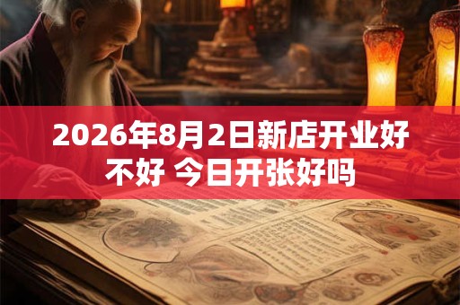 2026年8月2日新店开业好不好 今日开张好吗