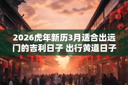 2026虎年新历3月适合出远门的吉利日子 出行黄道日子查询 2026虎年新历3月适合出远门的吉利日子 出行黄道日子查询