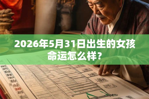 2026年5月31日出生的女孩命运怎么样？