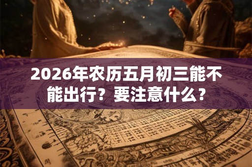 2026年农历五月初三能不能出行？要注意什么？
