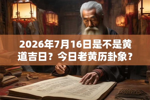 2026年7月16日是不是黄道吉日？今日老黄历卦象？