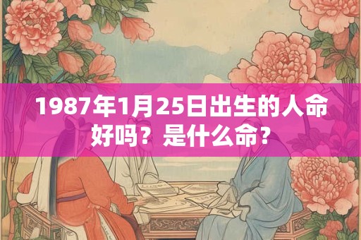 1987年1月25日出生的人命好吗？是什么命？