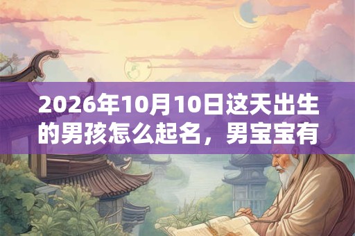2026年10月10日这天出生的男孩怎么起名，男宝宝有意义的名字