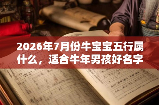 2026年7月份牛宝宝五行属什么,适合牛年男孩好名字 2026年7月份牛宝宝五行属什么,适合牛年男孩好名字