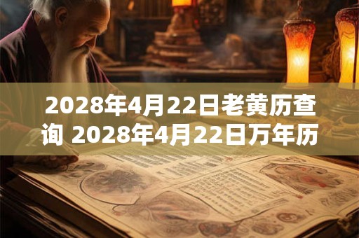 2028年4月22日老黄历查询 2028年4月22日万年历黄道吉日