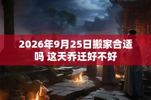 2026年9月25日搬家合适吗 这天乔迁好不好 2026年9月25日搬家合适吗 这天乔迁好不好