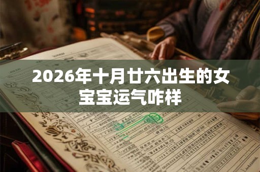 2026年十月廿六出生的女宝宝运气咋样