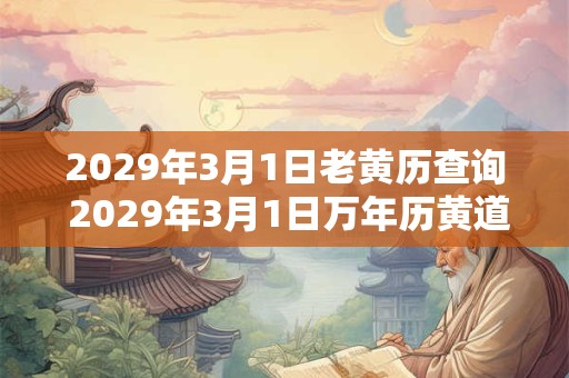 2029年3月1日老黄历查询 2029年3月1日万年历黄道吉日