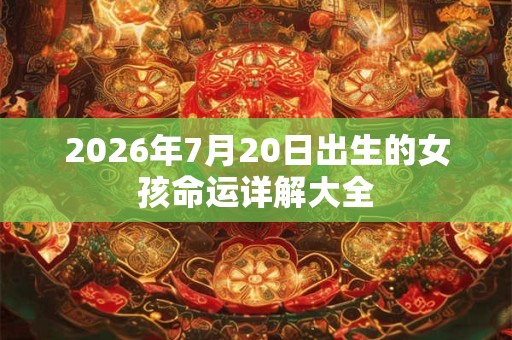 2026年7月20日出生的女孩命运详解大全