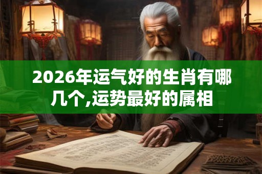 2026年运气好的生肖有哪几个,运势最好的属相