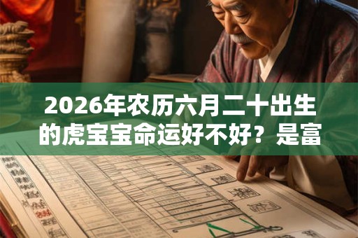 2026年农历六月二十出生的虎宝宝命运好不好？是富贵命吗？