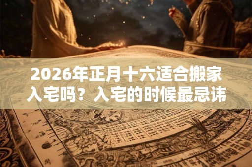 2026年正月十六适合搬家入宅吗？入宅的时候最忌讳什么？